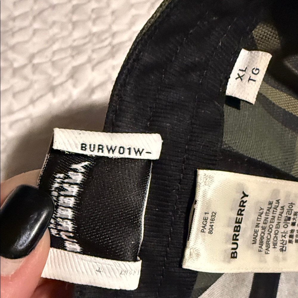 Authentic Burberry Olive and Brown Plaid Cap - Picture 6 of 16